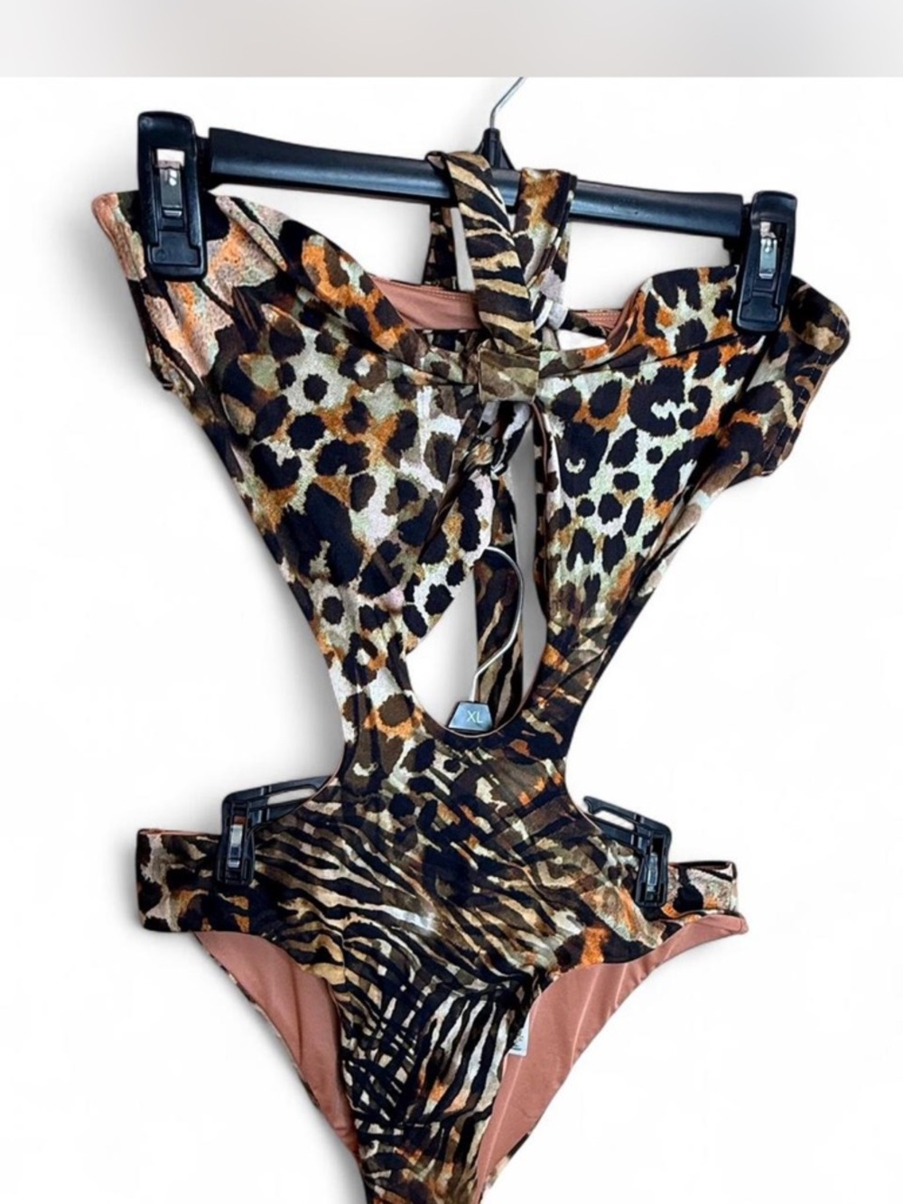 Guess animal print one piece swimsuit